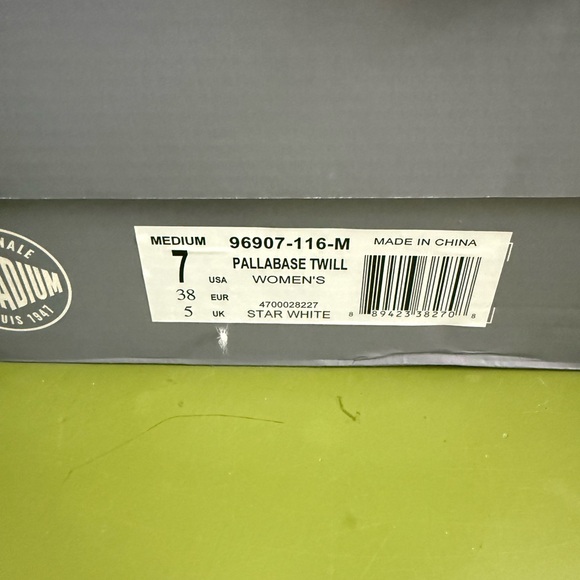 Palladium Pallabase Twill -Star White - Women’s Size 7 W - Picture 9 of 9